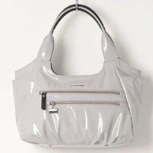 La Bagagerie Shiny Gray Women's Shoulder Bag